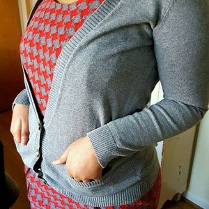 Delias gray nautical cardigan sweater Size Medium